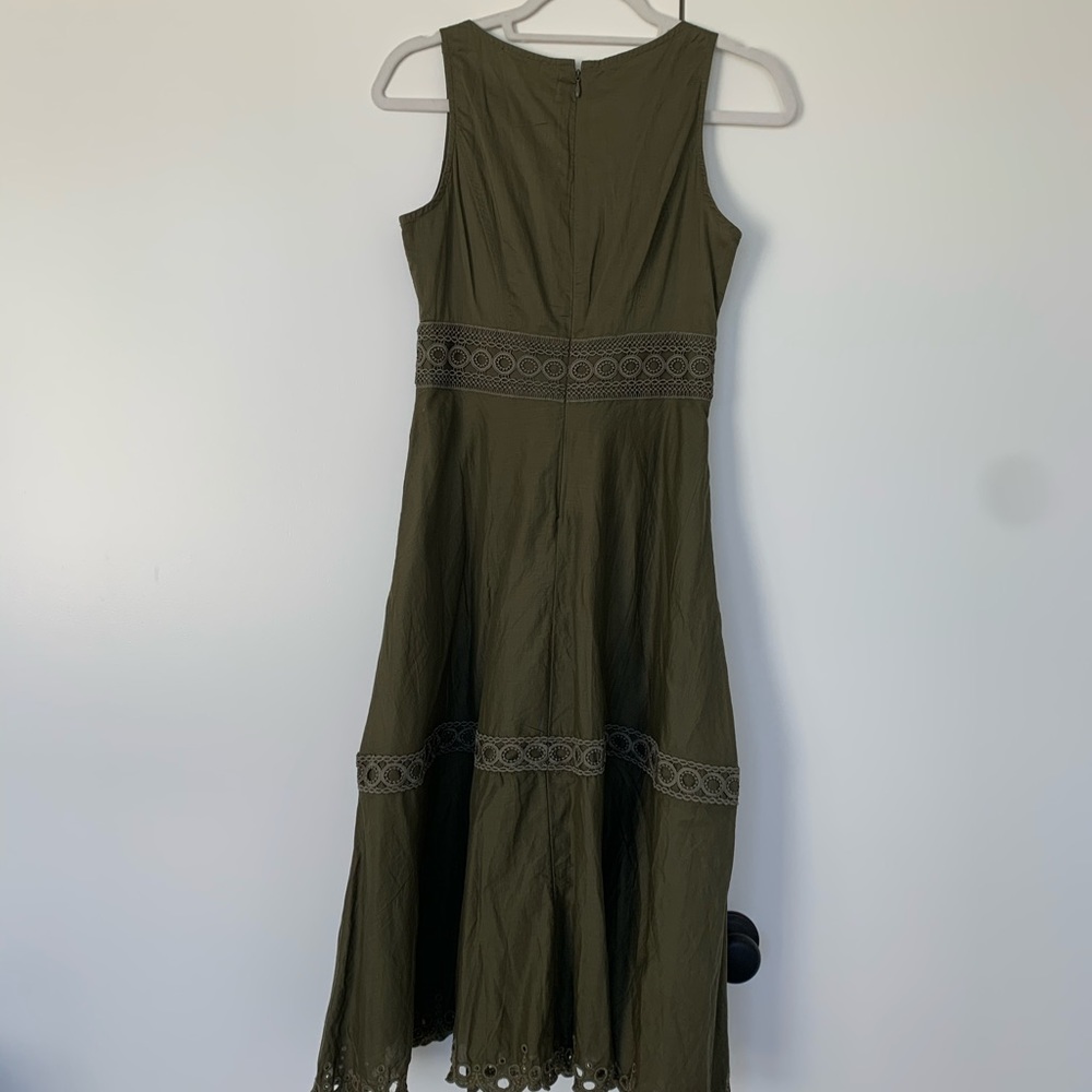 Jcrew Scoopneck midi dress with eyelet trim - Picture 10 of 11